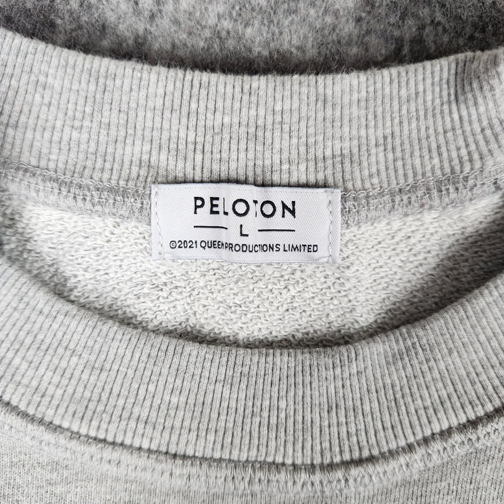 Peloton Queen Sweatshirt Women L Gray Global Tour Crewneck Activewear Athleisure - Picture 4 of 9